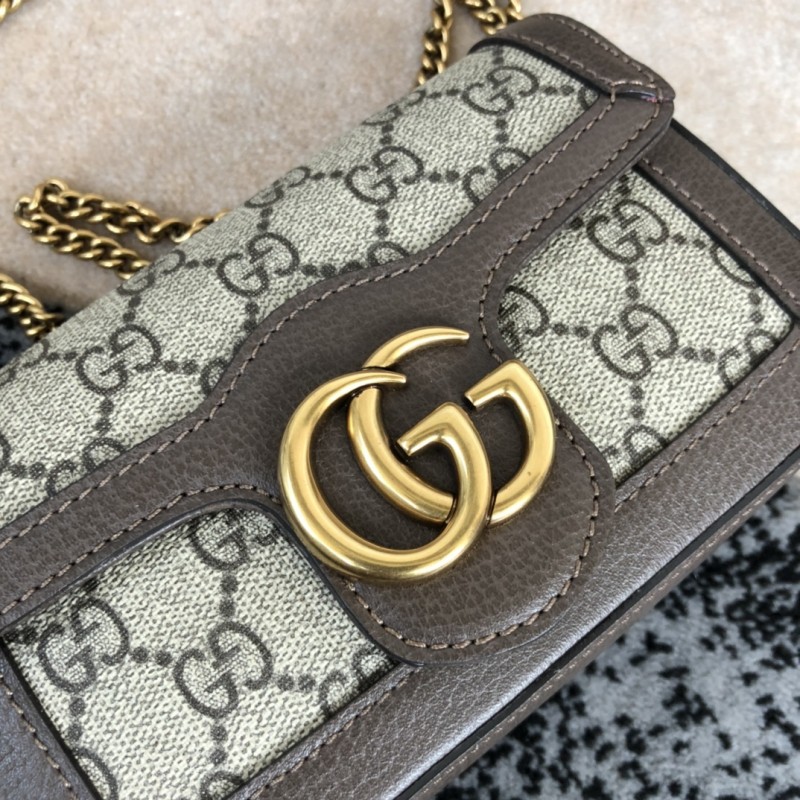 Fake Gucci GG Marmont matelassé leather super mini 476433 bag Clutches